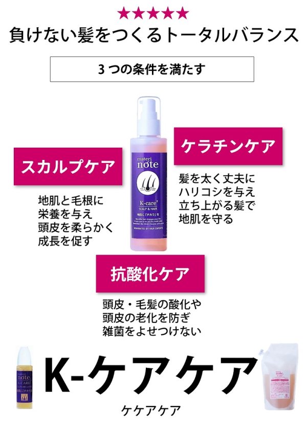 画像13: materi note Ｋケアケア400ml 抜け毛 薄毛 スカルプケアローション 詰め替え用 幹細胞 キャピキシル 地肌環境 (13)
