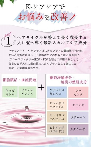 画像7: 気になる抜け毛・薄毛に K-ケアケア 浸透スカルプケアローション120ml 地肌が喜ぶスカルプケア。加齢やホルモンバランスの乱れによる髪の悩みに着目した、幹細胞・キャピキシル配合のスカルプケアローションです (7)